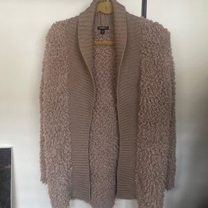 Plush cardigan sweat